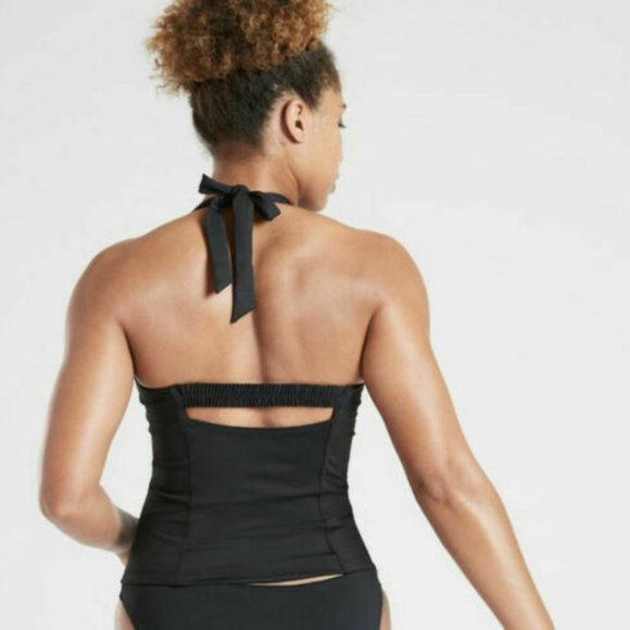 Athleta Sculpted Halter Tankini size 34B/C Black - Picture 2 of 2